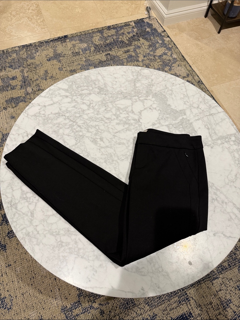Ecru Black Cotton Tuxedo Pant. 0. NWOT